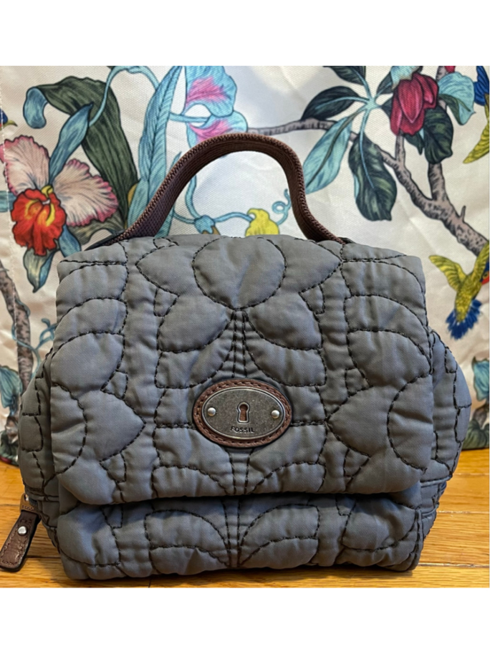 Women's Fossil Quilted Cosmetic Bag, Travel Organizer, Toiletries Organizer